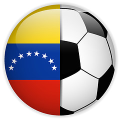 Image showing Venezuela Flag with Soccer Ball Background