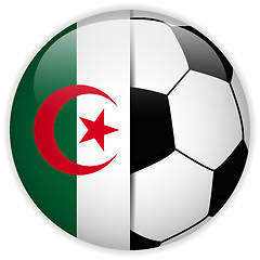 Image showing Algeria Flag with Soccer Ball Background