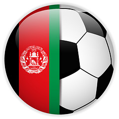 Image showing Afghanistan Flag with Soccer Ball Background