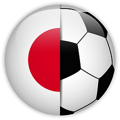 Image showing Japan Flag with Soccer Ball Background