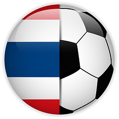 Image showing Thailand Flag with Soccer Ball Background
