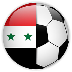 Image showing Syria Flag with Soccer Ball Background