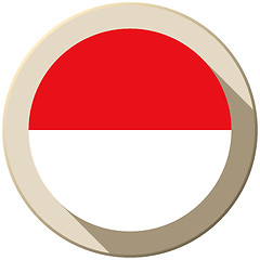 Image showing Monaco Flag Button Icon Modern