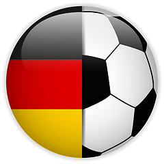 Image showing Germany Flag with Soccer Ball Background