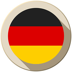 Image showing Germany Flag Button Icon Modern