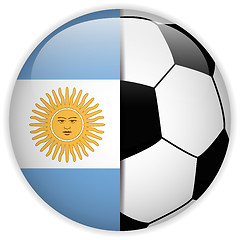 Image showing Argentina Flag with Soccer Ball Background