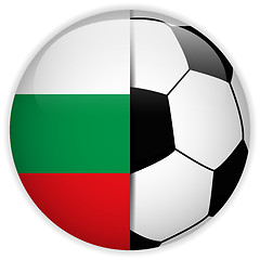 Image showing Bulgaria Flag with Soccer Ball Background