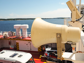 Image showing Speaker on ferry