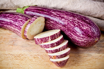 Image showing two fresh eggplants 