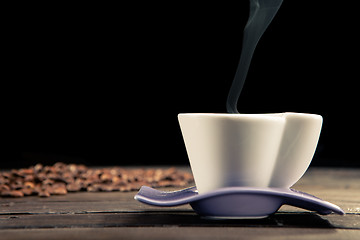 Image showing steaming coffee