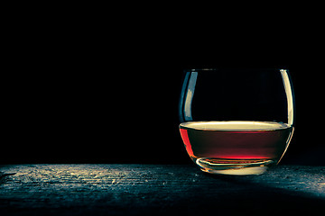 Image showing glass of bourbon