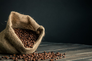 Image showing sack of coffee beans
