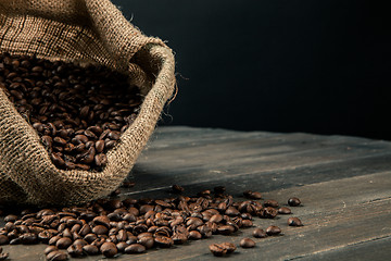 Image showing sack of coffee beans