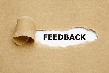 Image showing Feedback Torn Paper Concept