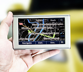 Image showing Gps in a man hand.