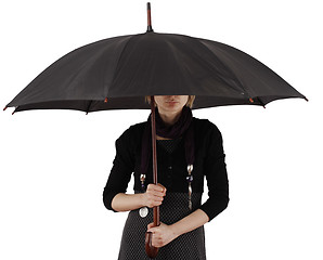 Image showing Woman with umbrella