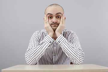 Image showing Man at desk