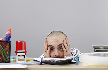 Image showing Man at desk