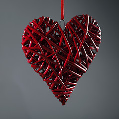 Image showing Hand made red heart