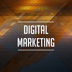 Image showing Digital Marketing Concept. Retro Label Design.