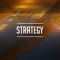 Image showing Strategy Concept. Retro Label Design.