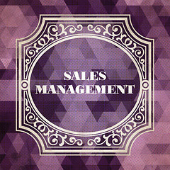 Image showing Sales Management Concept. Purple Vintage design.