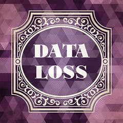Image showing Data Loss Concept. Purple Vintage design.