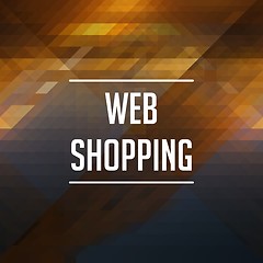 Image showing Web Shopping Concept. Retro Label Design.