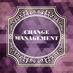Image showing Change Management Concept. Purple Vintage design.