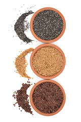 Image showing Linseed and Chia Seeds