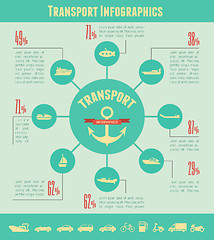 Image showing Transportation Infographic Template.