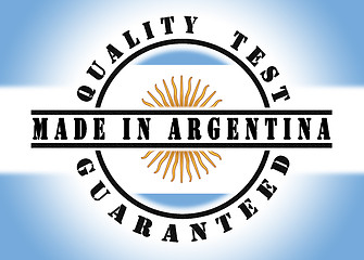 Image showing Quality test guaranteed stamp 