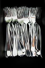 Image showing Metal eating forks