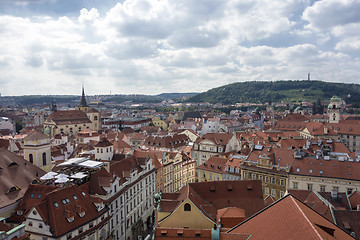 Image showing Red roof of buildings in Prague 