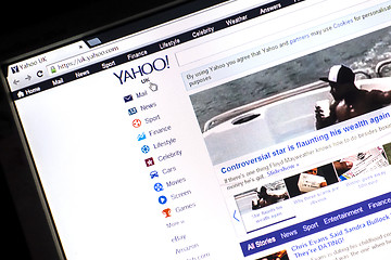 Image showing Yahoo UK webpage