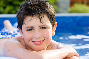 Image showing Boy in swimming pool