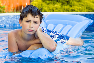 Image showing Boy in swimming pool