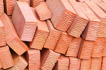 Image showing Background of red bricks