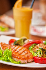 Image showing salmon steak