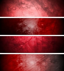 Image showing Red textural backgrounds set