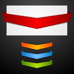 Image showing Abstract paper banners