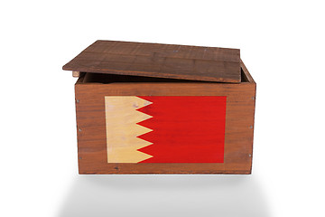 Image showing Wooden crate isolated on a white background