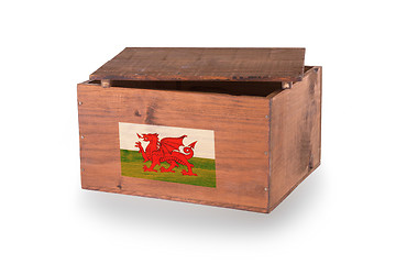 Image showing Wooden crate isolated on a white background