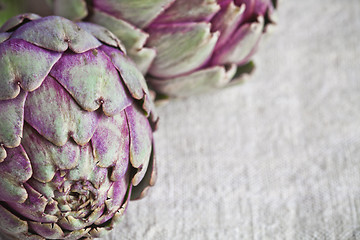 Image showing two fresh artichokes 