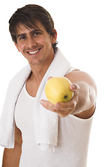 Image showing holding an apple