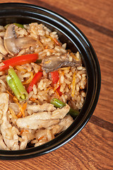 Image showing Rice chicken vegetable
