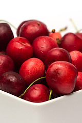 Image showing Bowl of Cherries on white background