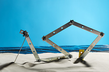 Image showing steel on the beach