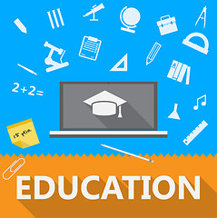 Image showing Flat illustration of education