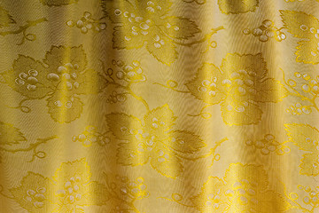 Image showing The silk fabric which has been beautifully draped in the form of